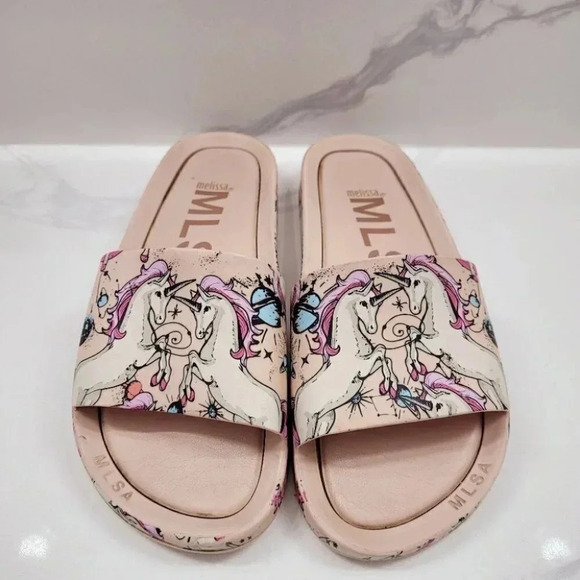 Mini Melissa Girls Unicorn Pool Slide Sand… - Picture 2 of 11